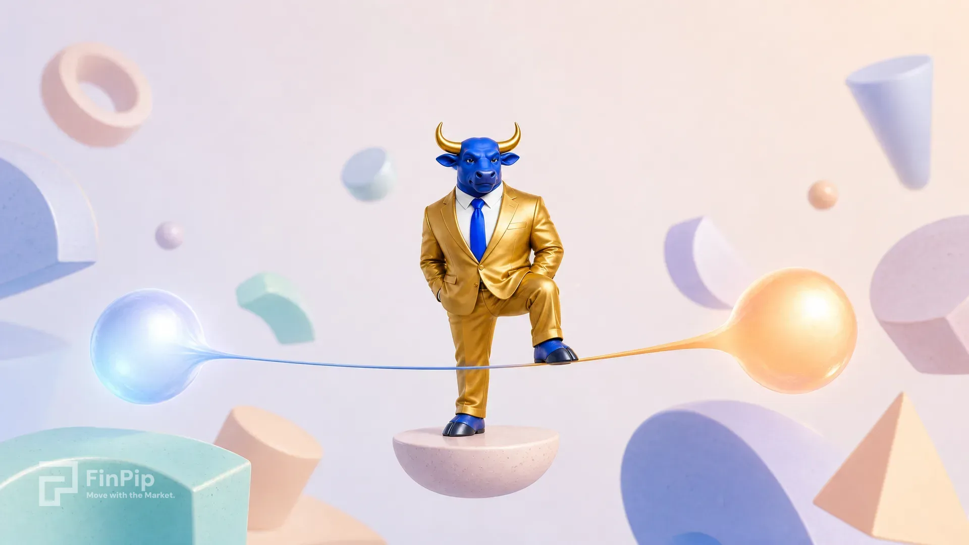 Split image showing a trader torn between fear and greed while watching a price chart